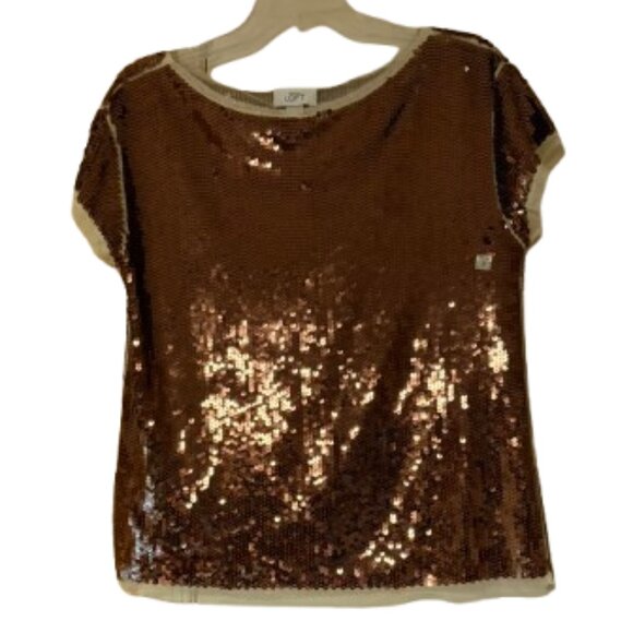 Loft Brown Sequin Front & Back - Fully Lined - Medium - Picture 1 of 9